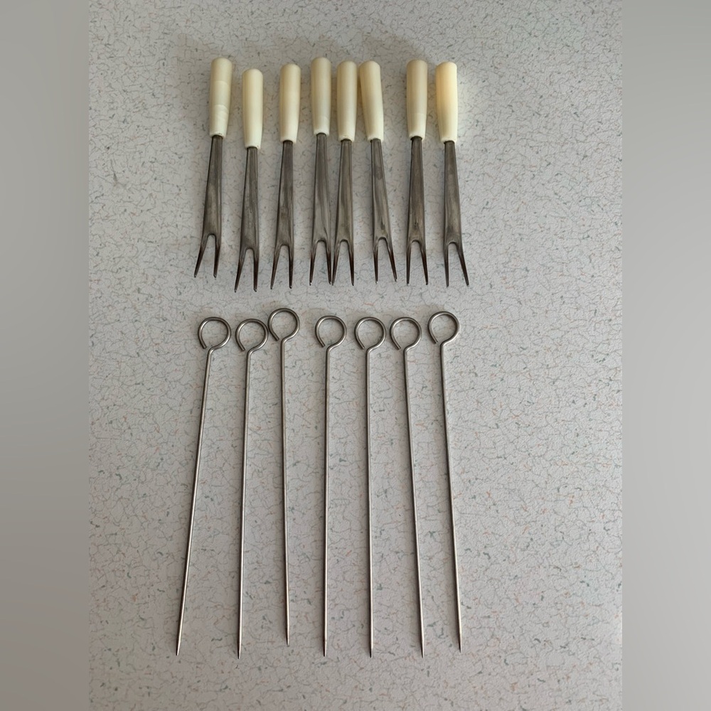 Set of Mini Skewers Fondue Forks ~ mix set Of 15 - MCM Japan Stainless Nice